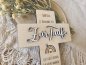 Preview: Kreuz Taufe mit individueller Lasergravur und Schriftzug "Sabrina" Preview: Kreuz Taufe mit individueller Lasergravur und Schriftzug "Sabrina"