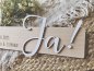 Preview: Namensschild Schriftzug Lasercut "Zur Hochzeit 2" mit Brautpaar Namen