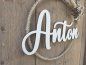 Preview: Namensschild "Anton" aus Holz mit Jute-Hoop und Trockenblumen Preview: Namensschild "Anton" aus Holz mit Jute-Hoop und Trockenblumen
