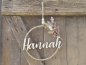 Preview: Namensschild "Hannah" aus Holz mit Jute-Hoop und Trockenblumen Preview: Namensschild "Hannah" aus Holz mit Jute-Hoop und Trockenblumen