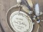 Preview: Holzschild mit Jute-Hoop "Happy Birthday 1" mit individueller Gravur