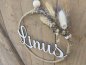 Preview: Namensschild "Linus" aus Holz mit Jute-Hoop und Trockenblumen Preview: Namensschild "Linus" aus Holz mit Jute-Hoop und Trockenblumen