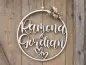 Preview: Lasercut Hoop "Hochzeit 2" mit individuellem Laserschnitt