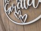 Preview: Lasercut Hoop "Hochzeit 2" mit individuellem Laserschnitt