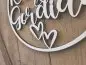 Preview: Lasercut Hoop "Hochzeit 2" mit individuellem Laserschnitt