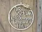 Preview: Lasercut Hoop "Willkommen 6" mit individuellem Laserschnitt