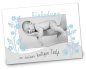 Preview: Geburtskarte Babykarte DIN A6 A5 quer Larissa orange