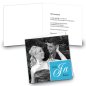 Preview: Klappkarte Hochzeit Einladungskarte quadratisch 125 mm + 210 mm Kim & Peter