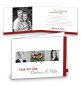 Preview: Klappkarte Hochzeit Einladungskarte DIN A5 + DIN A6 rot