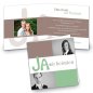 Preview: Klappkarte Hochzeit Einladungskarte quadratisch 125 mm + 210 mm Nadja & Jochen