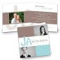Preview: Klappkarte Hochzeit Einladungskarte quadratisch 125 mm + 210 mm Nadja & Jochen