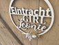 Preview: Lasercut Hoop "Eintracht Girl" mit individuellem Laserschnitt