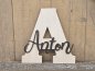 Preview: Namensschild Schriftzug Lasercut "Anton" mit großem Buchstaben