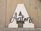 Preview: Namensschild Schriftzug Lasercut "Anton" mit großem Buchstaben