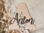 Preview: Namensschild Schriftzug Lasercut "Anton" mit großem Buchstaben