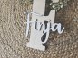 Preview: Namensschild Schriftzug Lasercut "Finja" mit großem Buchstaben