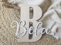 Preview: Namensschild Schriftzug Lasercut "Bela" mit großem Buchstaben