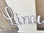Mobile Preview: Namensschild Schriftzug Lasercut "Linus" mit großem Buchstaben