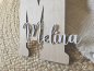 Preview: Namensschild Schriftzug Lasercut "Melina" mit großem Buchstaben