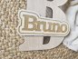 Preview: Namensschild Schriftzug Lasercut "Bruno" mit großem Buchstaben