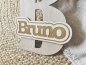 Mobile Preview: Namensschild Schriftzug Lasercut "Bruno" mit großem Buchstaben
