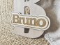 Preview: Namensschild Schriftzug Lasercut "Bruno" mit großem Buchstaben