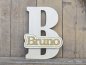 Mobile Preview: Namensschild Schriftzug Lasercut "Bruno" mit großem Buchstaben