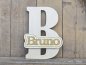 Preview: Namensschild Schriftzug Lasercut "Bruno" mit großem Buchstaben