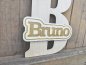 Preview: Namensschild Schriftzug Lasercut "Bruno" mit großem Buchstaben