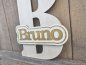 Preview: Namensschild Schriftzug Lasercut "Bruno" mit großem Buchstaben