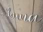 Preview: Namensschild Schriftzug Lasercut "Luna" aus Holz