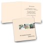Mobile Preview: Klappkarte Hochzeit Einladungskarte quadratisch 125 mm + 210 mm Steffi & Kim