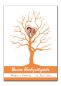 Mobile Preview: Wedding Tree mit Foto auf Leinwand mit Keilrahmen orange