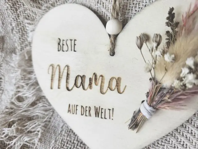 Holzschild "Beste Mama 1" mit individueller Gravur aus Holz