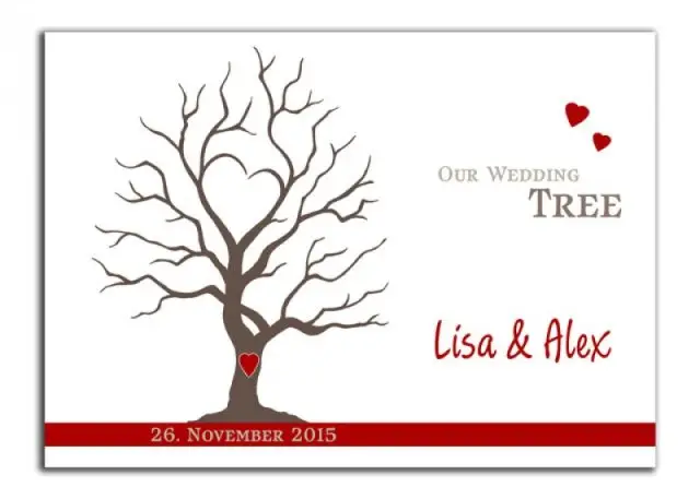 Wedding Tree Gästebaum auf Leinwand mit Keilrahmen "Lisa und Alex"