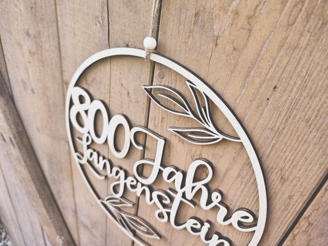 Preview: "800 Jahre Langenstein" Holzschnitt Lasercut