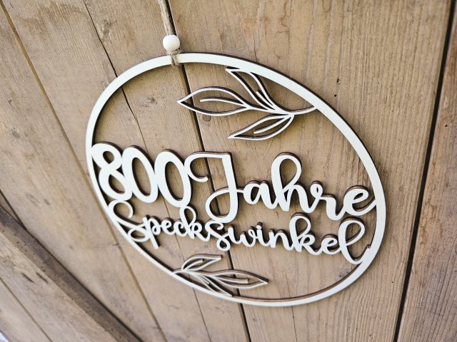 Preview: "800 Jahre Speckswinkel" Holzschnitt Lasercut 2