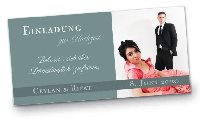 Hochzeit Einladungskarte DIN Lang quer Ceylan & Rifat