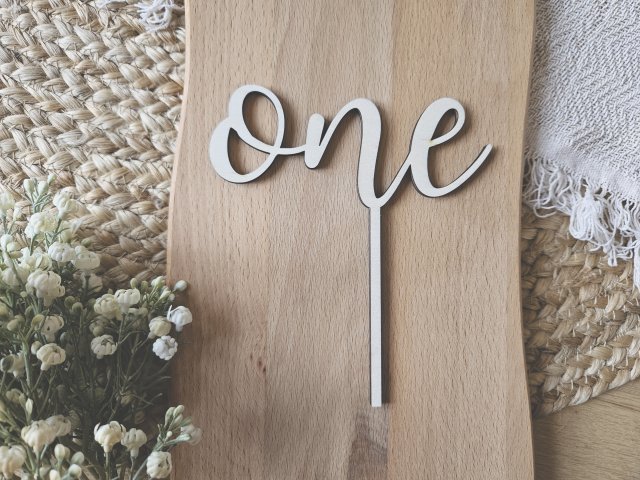 Preview: Cake Topper Schriftzug "Geburtstag One 20"
