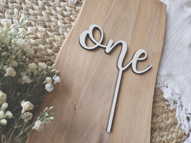 Preview: Cake Topper Schriftzug "Geburtstag One 20"