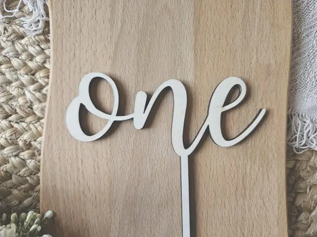 Cake Topper Schriftzug "Geburtstag One 20"