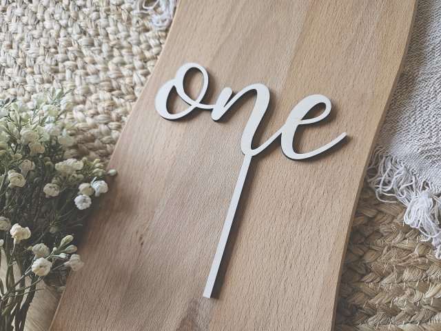 Preview: Cake Topper Schriftzug "Geburtstag One 20"