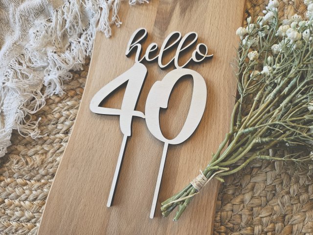 Preview: Tortenstecker "40. Geburtstag 4" Cake Topper Tortendeko