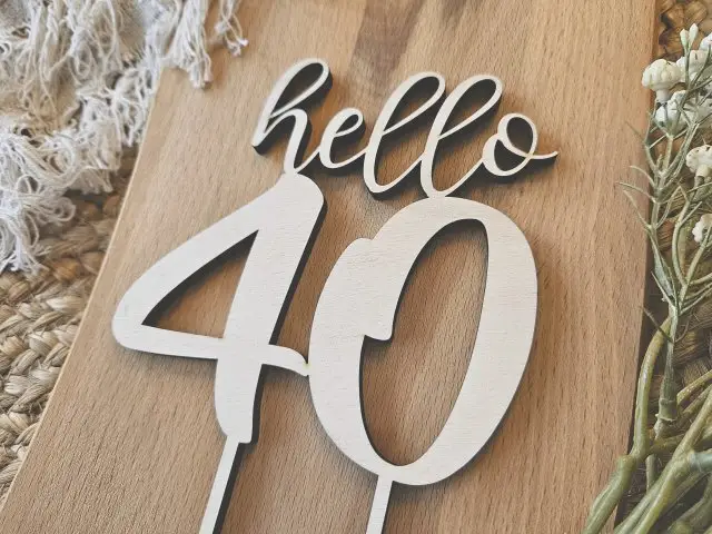 Tortenstecker "40. Geburtstag 4" Cake Topper Tortendeko