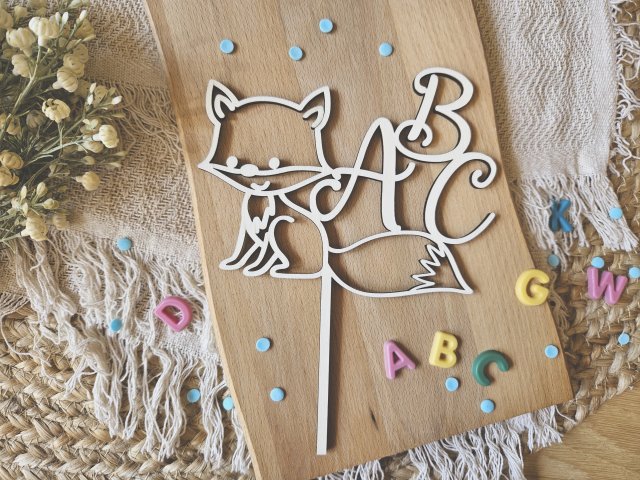 Preview: Cake Topper Schriftzug "Einschulung / Schulkind 1" Lasercut
