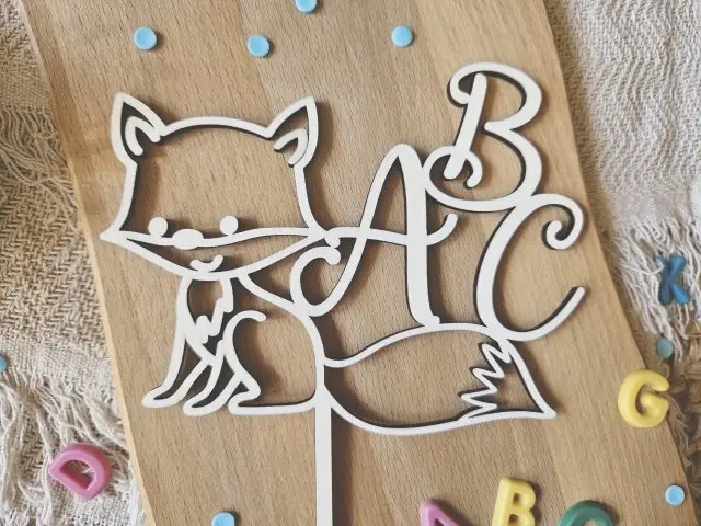 Cake Topper Schriftzug "Einschulung / Schulkind 1" Lasercut