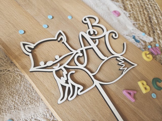 Preview: Cake Topper Schriftzug "Einschulung / Schulkind 1" Lasercut