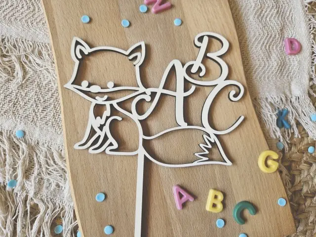 Cake Topper Schriftzug "Einschulung / Schulkind 1" Lasercut