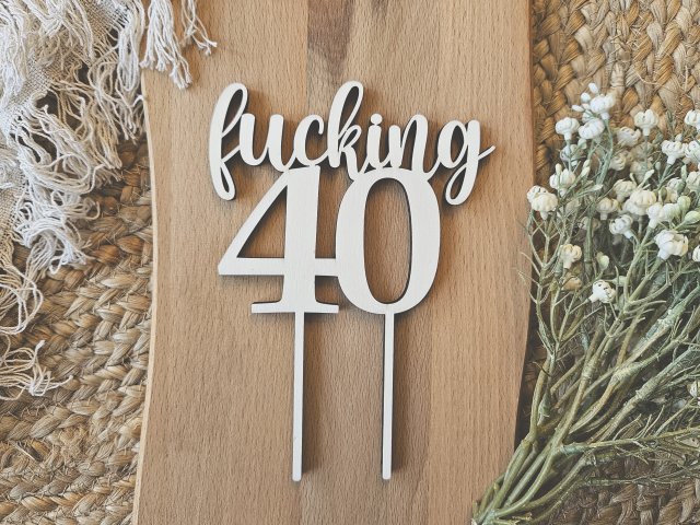 Preview: Tortenstecker "40. Geburtstag 3" Cake Topper Tortendeko