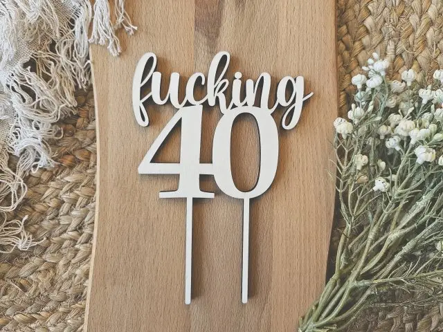 Tortenstecker "40. Geburtstag 3" Cake Topper Tortendeko